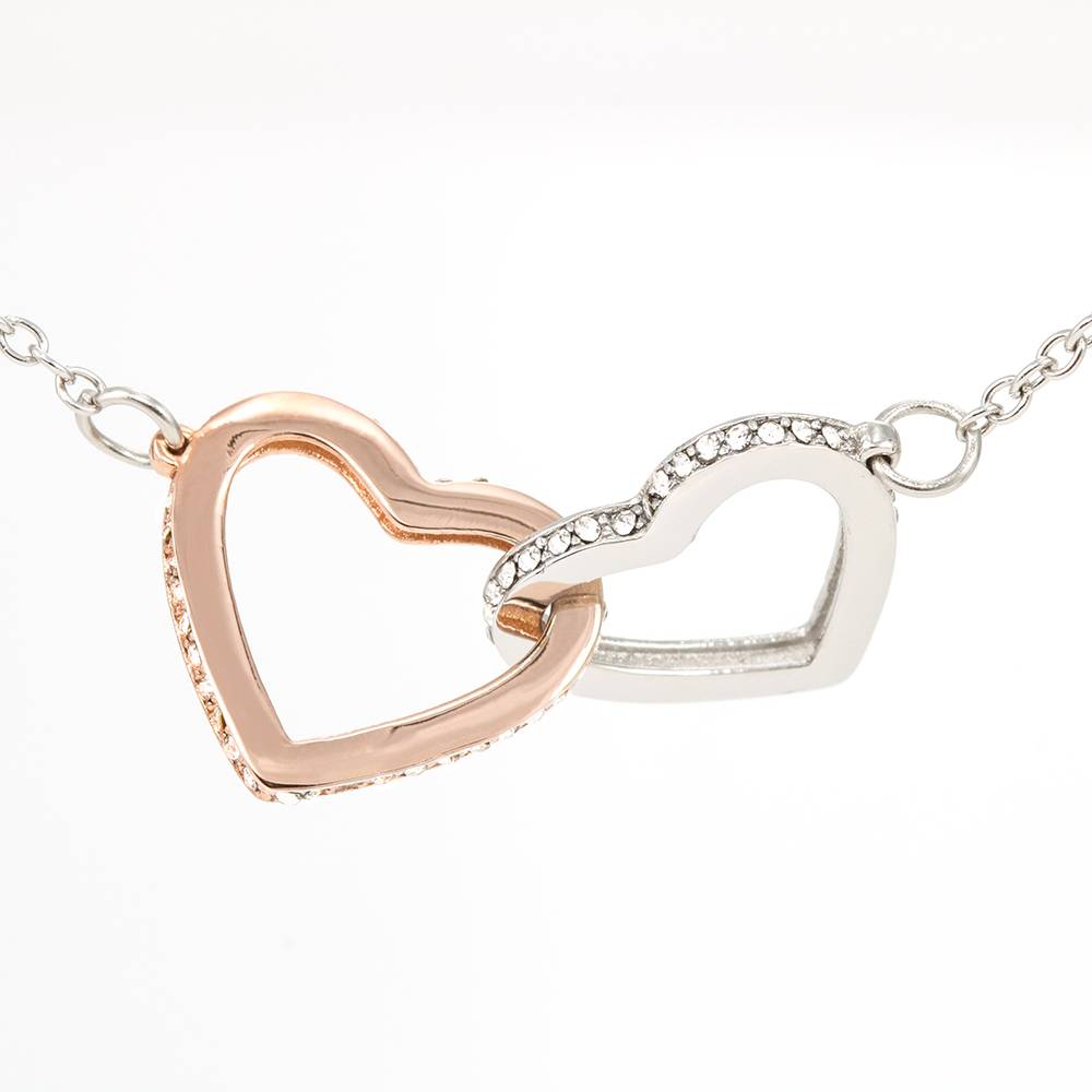Interlocking Heart Necklace in Stainless Steel-3 product photo