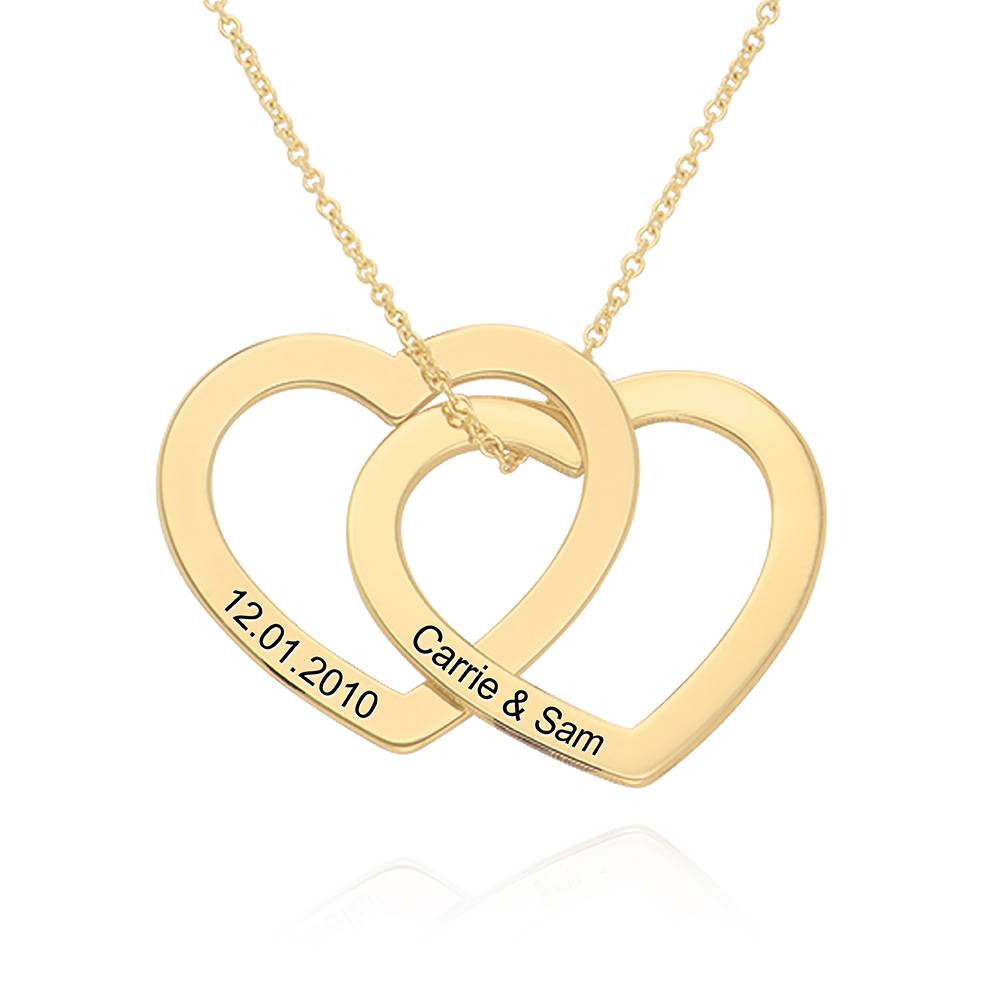 Claire Interlocking Hearts Necklace in 14k Gold product photo