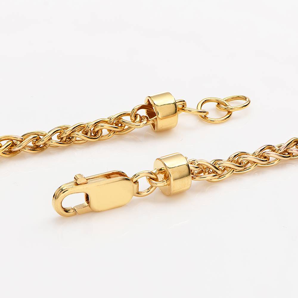 Jack Tiegerauge Herrenarmband mit personalisierten vergoldeten Beads-6 Produktfoto