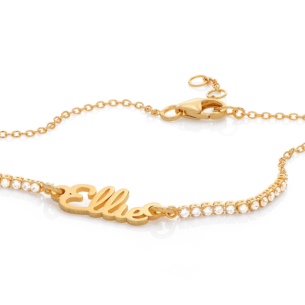 Kate Name Tennis Bracelet in 18K Gold Plating-4 product photo