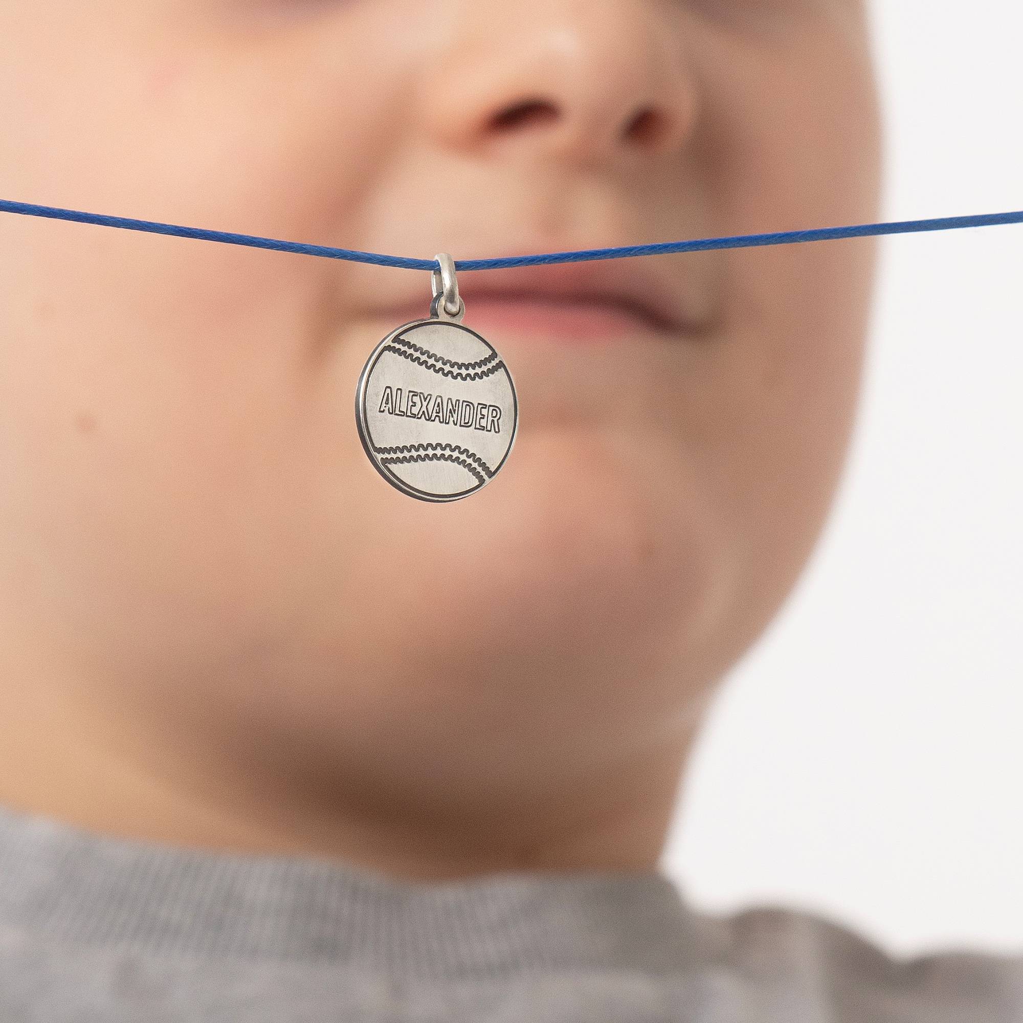 Baseball-halskæde til børn i sterlingsølv-4 produkt billede