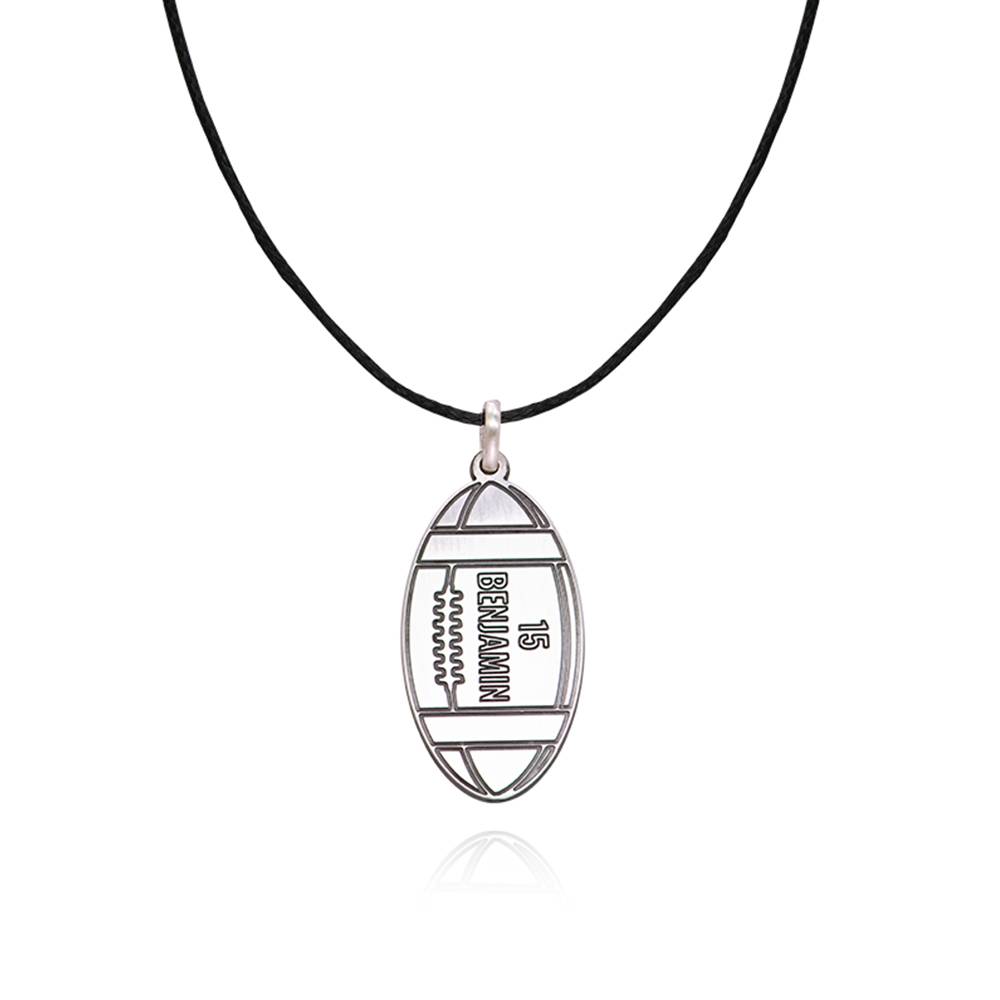 Kids Football Necklace in Sterling Silver-4 product photo