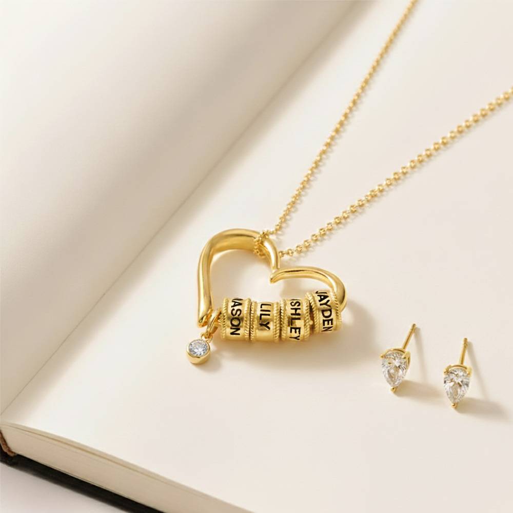 Last-Minute-Weihnachtspaket "Charmante Herzkette in 417er Gelbgold mit 0,10 ct Diamant"-4 Produktfoto