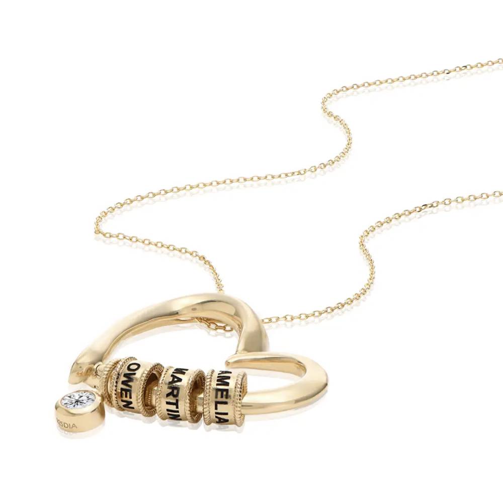 Last-Minute-Weihnachtspaket "Charmante Herzkette in 417er Gelbgold mit 0,25 ct Diamant"-2 Produktfoto