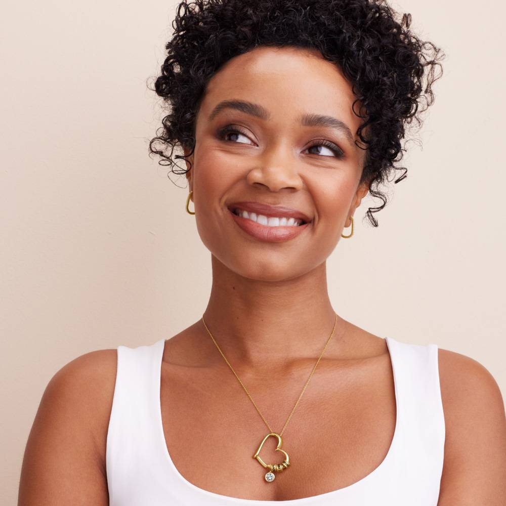 Last-Minute-Weihnachtspaket "Charmante Herzkette in 417er Gelbgold mit 1 ct Diamant"-2 Produktfoto