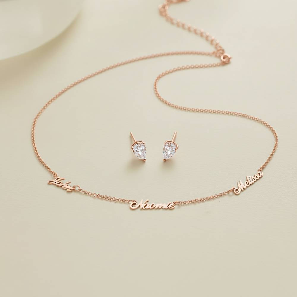 Last Minute Pack "Heritage Multiple Name Necklace in Rose Gold Vermeil"-2 Last Minute Pack "Heritage Multiple Name Necklace in Rose Gold Vermeil"-2 product photo