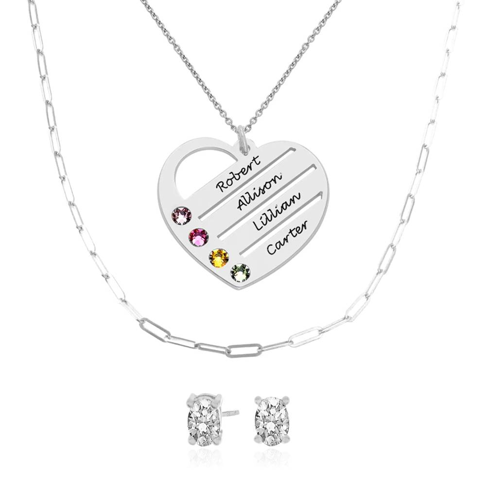 Last Minute Pack "Terry Birthstone Heart Necklace in Sterling Silver"-2 product photo