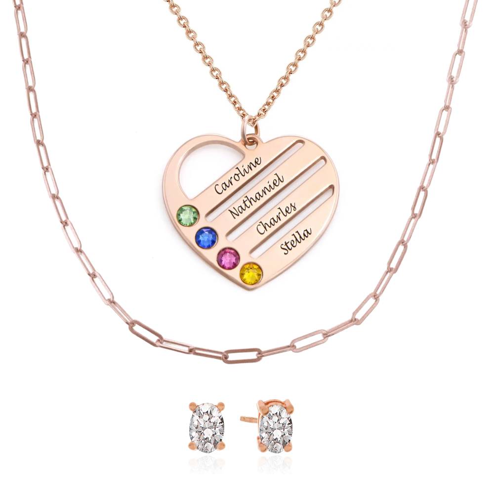 Last Minute Pack "Terry Birthstone Heart Necklace in Rose Gold Plating"-4 Last Minute Pack "Terry Birthstone Heart Necklace in Rose Gold Plating"-4 product photo
