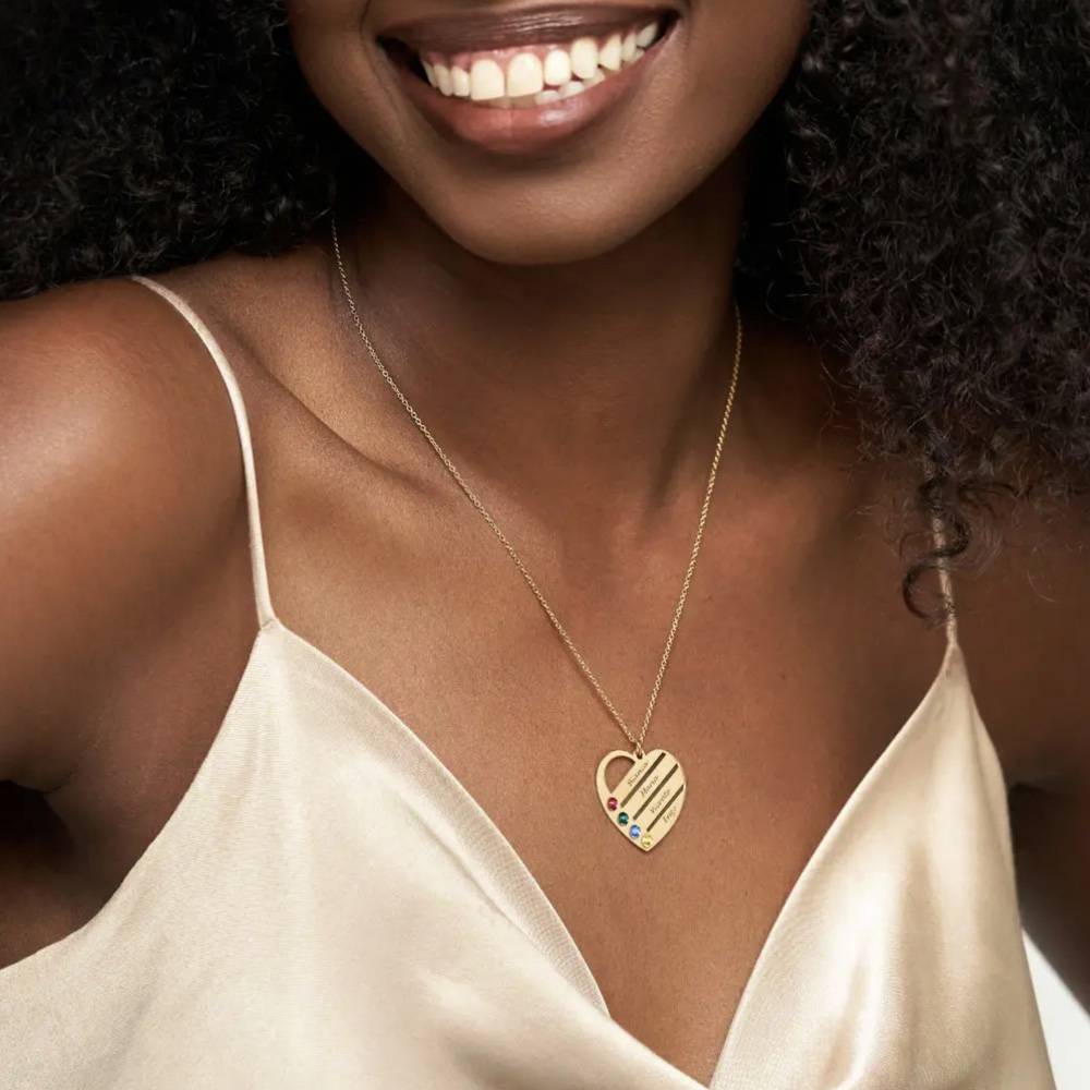 Last Minute Pack "Terry Birthstone Heart Necklace in Gold Vermeil"-5 Last Minute Pack "Terry Birthstone Heart Necklace in Gold Vermeil"-5 product photo