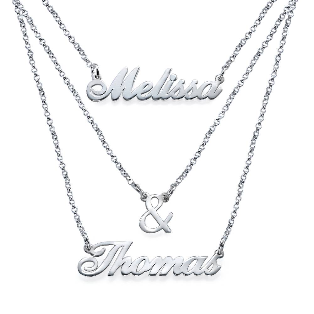 Layered Name Necklace in Sterling Silver-1 product photo