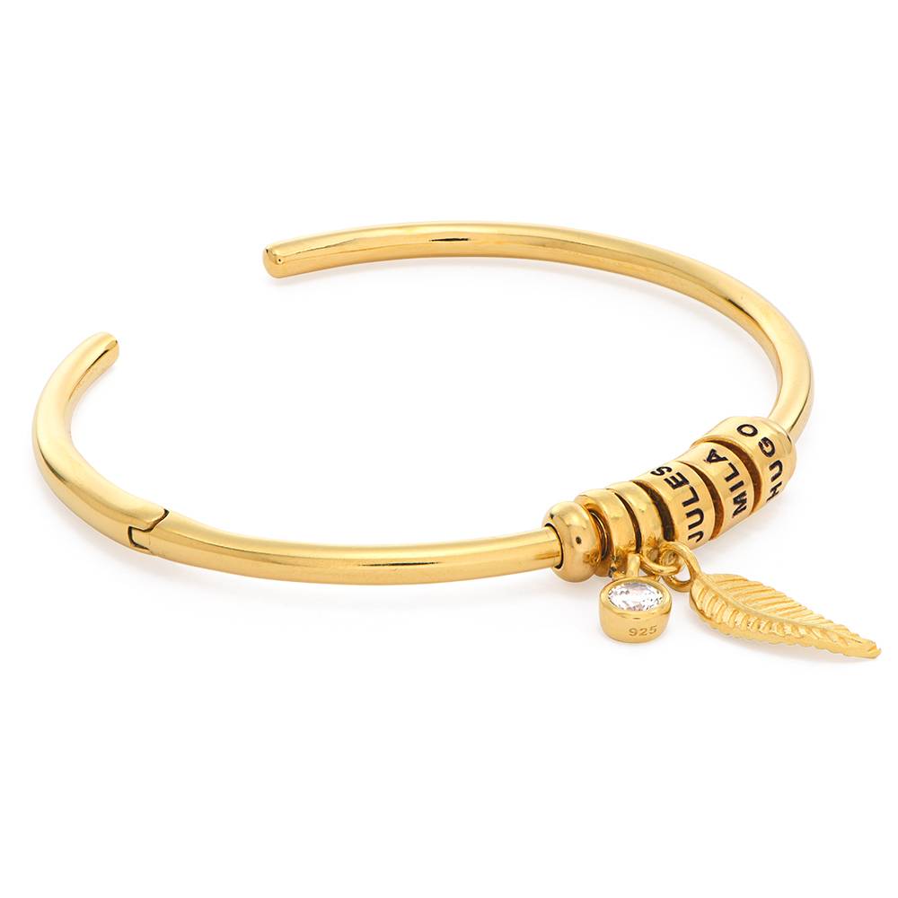 Linda Bangle Bracelet in Gold Vermeil with Diamond-4 product photo