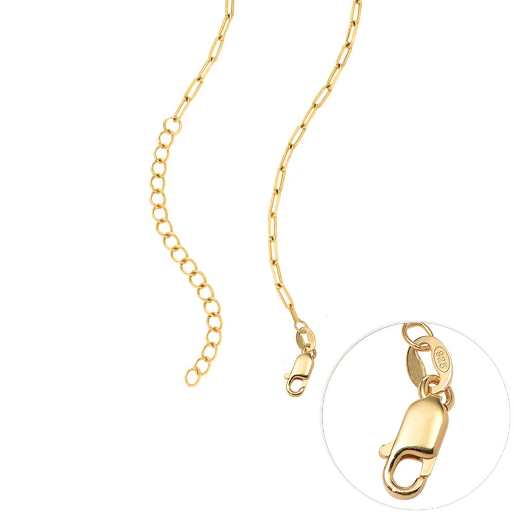 Linda-halsband i 18K guldplätering med ovalt spänne och pärla-2 produktbilder