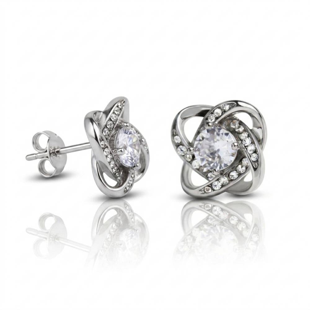 Liebesknoten-Ohrstecker - Edelstahl-1 Produktfoto