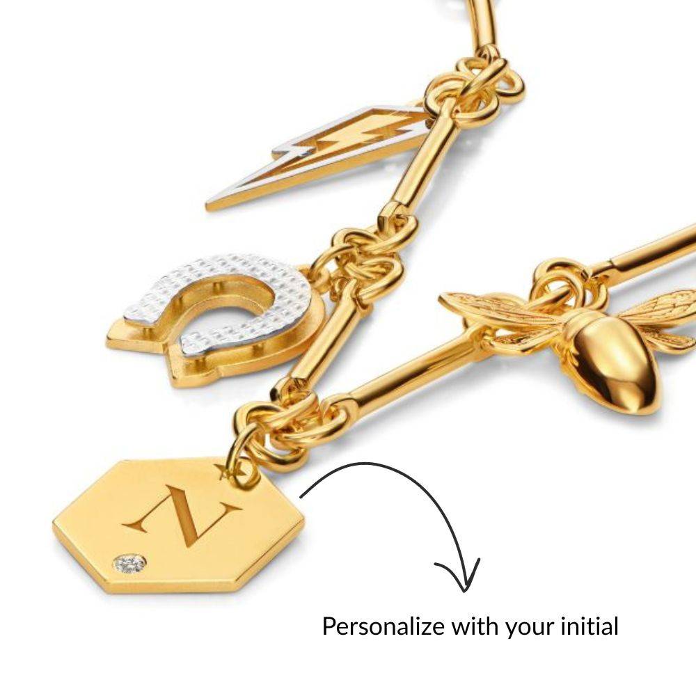 Luckiest Charms Necklace in Gold Finish-2 product photo