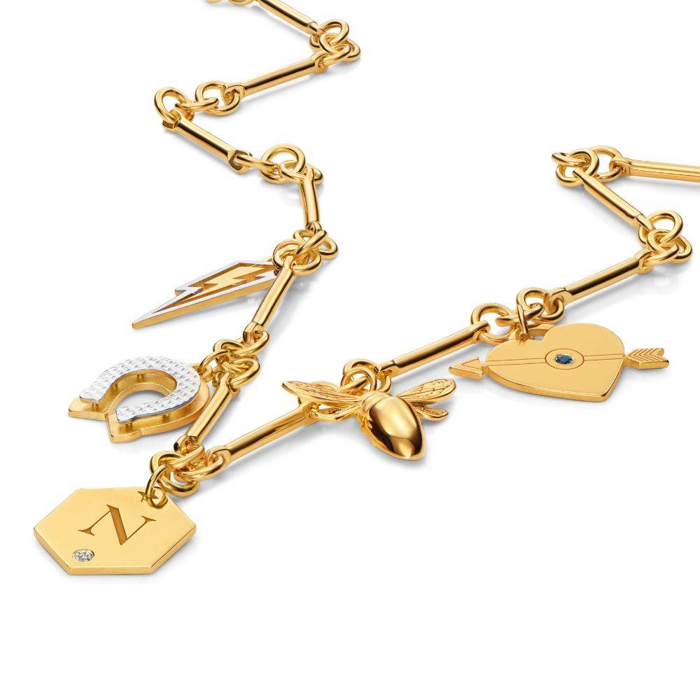 Luckiest Charms Necklace in Gold Finish-1 product photo