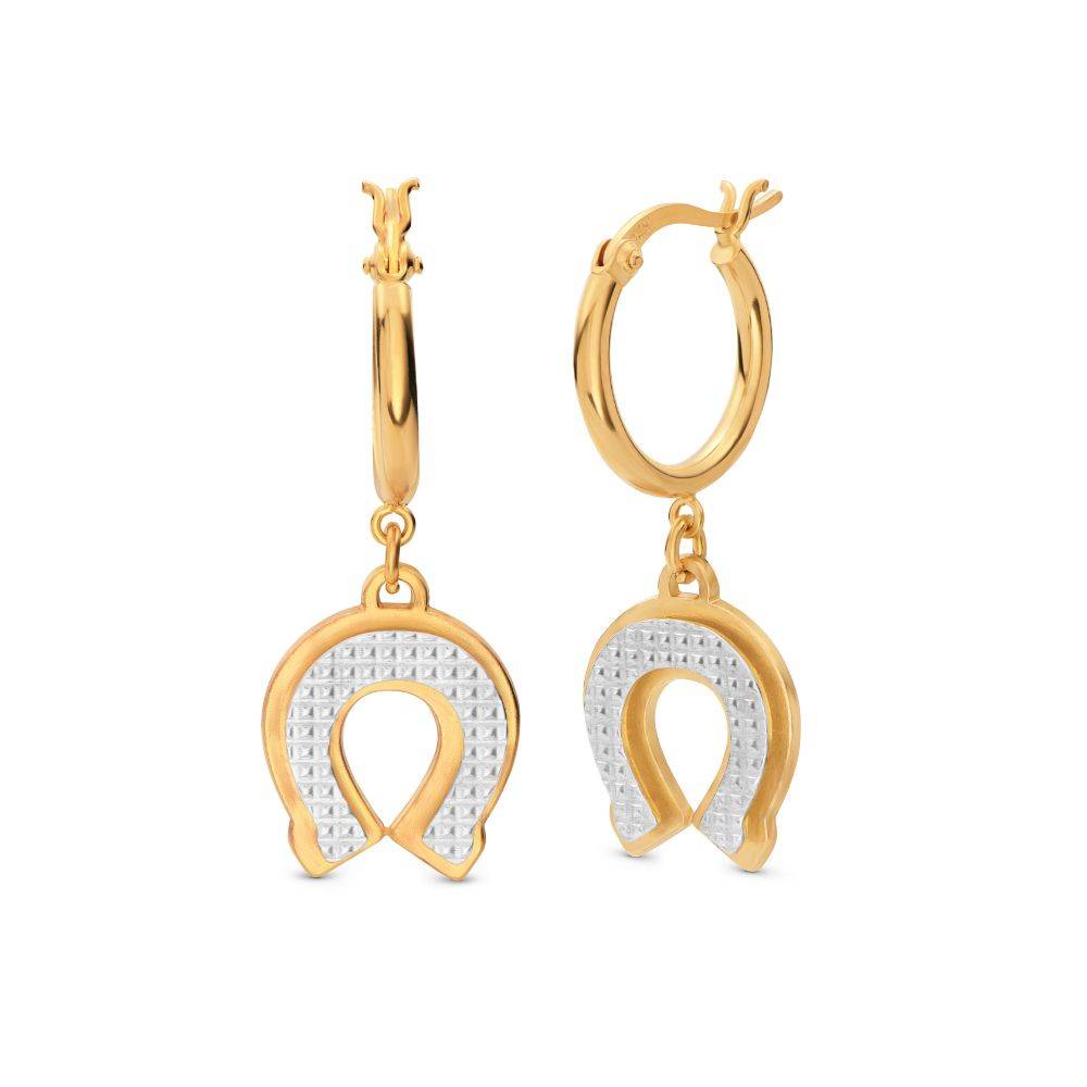 Lucky You Hoop Earrings in Gold Vermeil-1 product photo