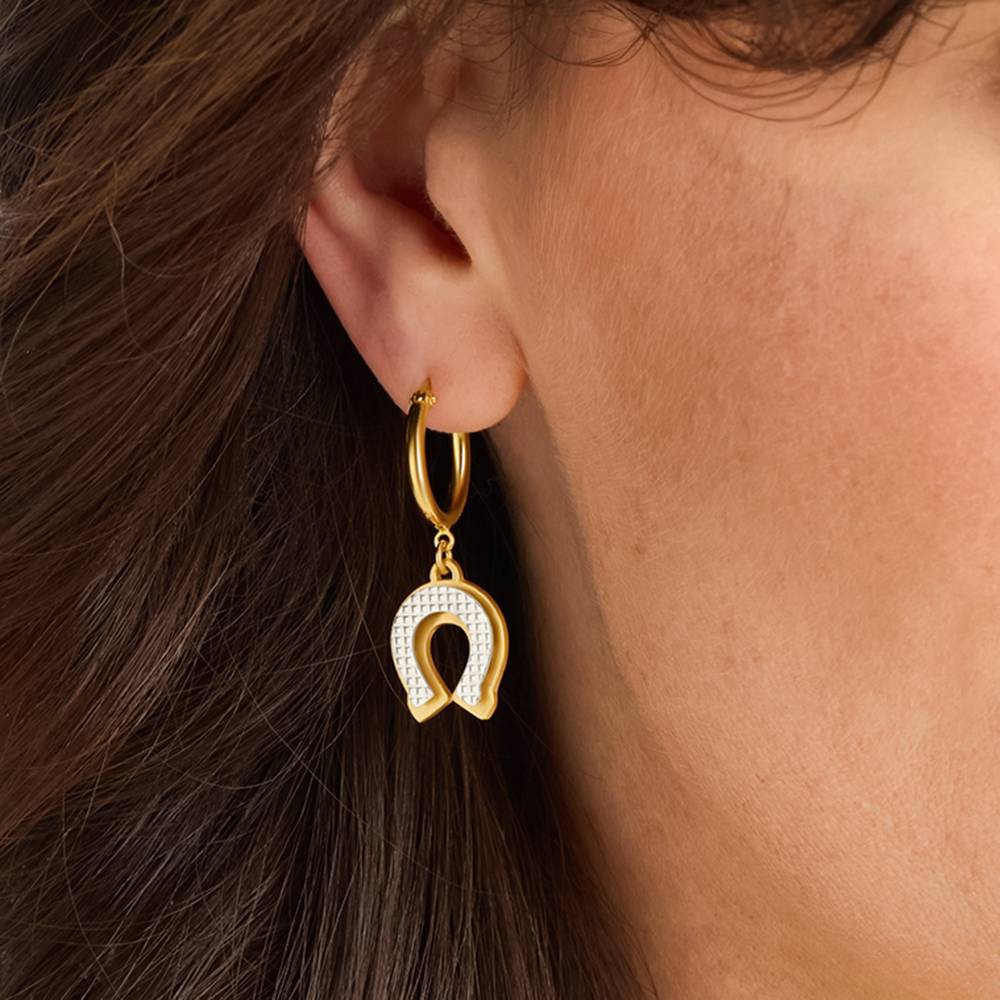 Pendientes de Aro Toque de Suerte en Oro Vermeil-5 Pendientes de Aro Toque de Suerte en Oro Vermeil-5 foto de producto