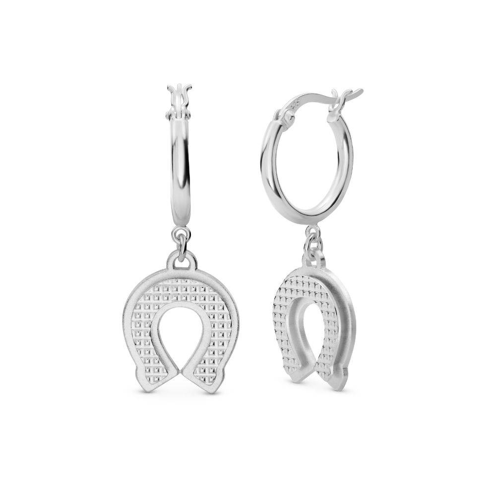 Lucky You Hoop Earrings in Sterling Silver-1 product photo
