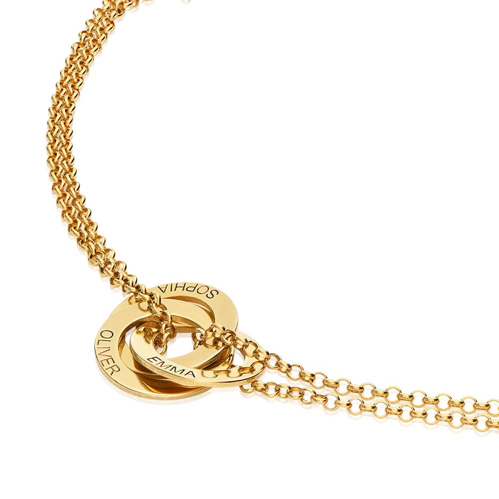 Bracelet en forme d'anneau russe Lucy en plaqué or 18 carats.-1 photo du produit