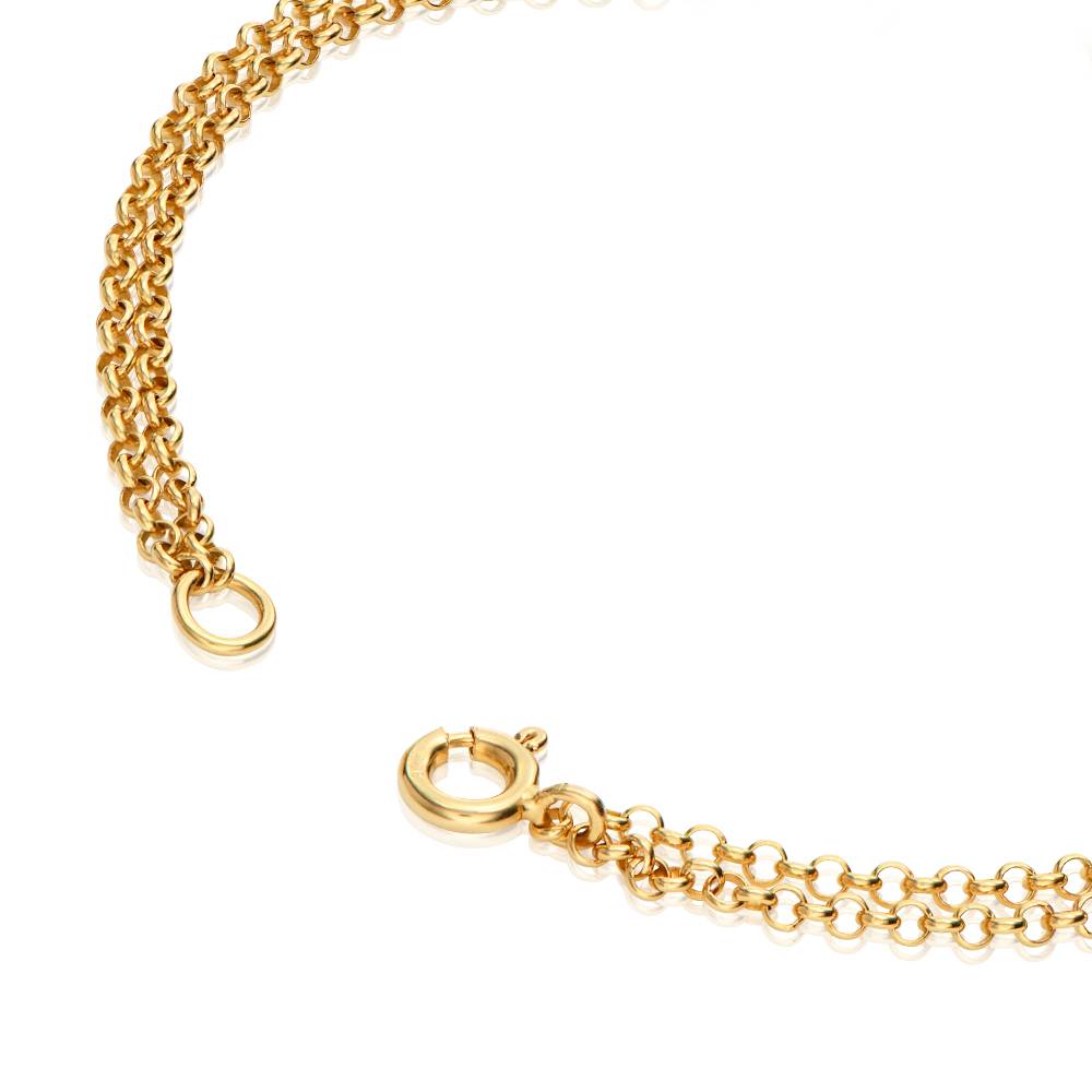 Bracelet russe Lucy avec diamant en plaqué or 18 carats.-3 photo du produit