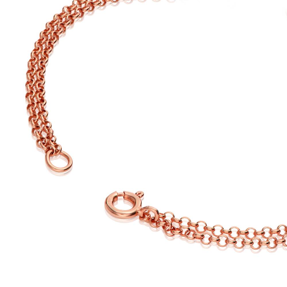 18k Rosé Vergulde Lucy Russische Ring Armband met Diamant in 18K Rosé Goud Plating-4 Productfoto
