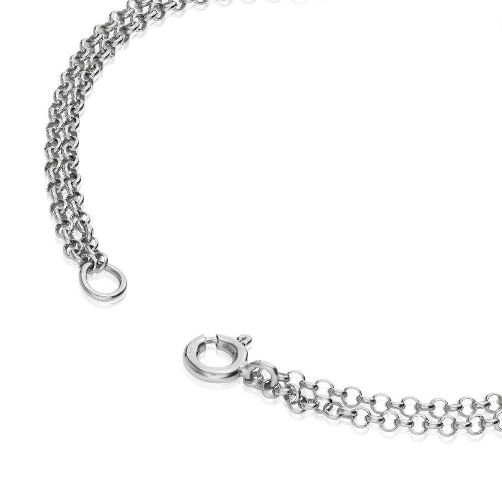 Lucy Russian Ring Bracelet with Diamond in Sterling Silver-1 product photo