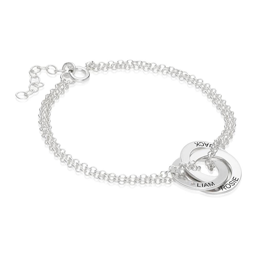Lucy Russische Ring Armband met Diamanten in 925 Zilver