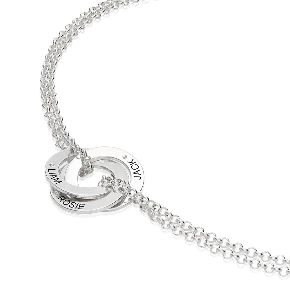 Lucy russisk ringarmbånd med diamant i sterling sølv-4 produktbilde
