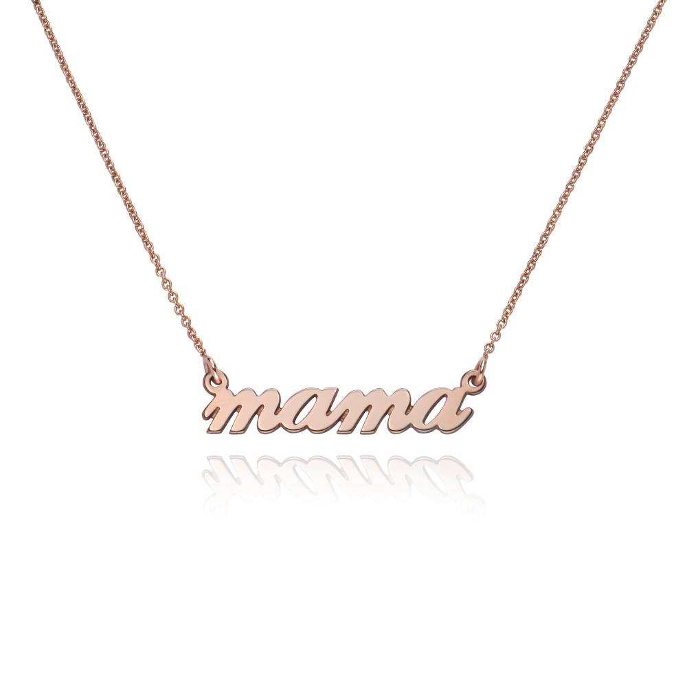 Mama Cursive Necklace in 18K Rose Gold Plating product photo