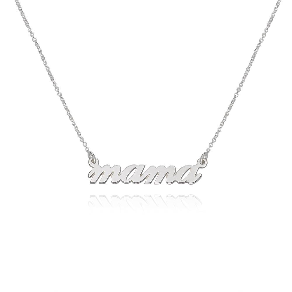 Mama Cursive Necklace in Sterling Silver-1 product photo