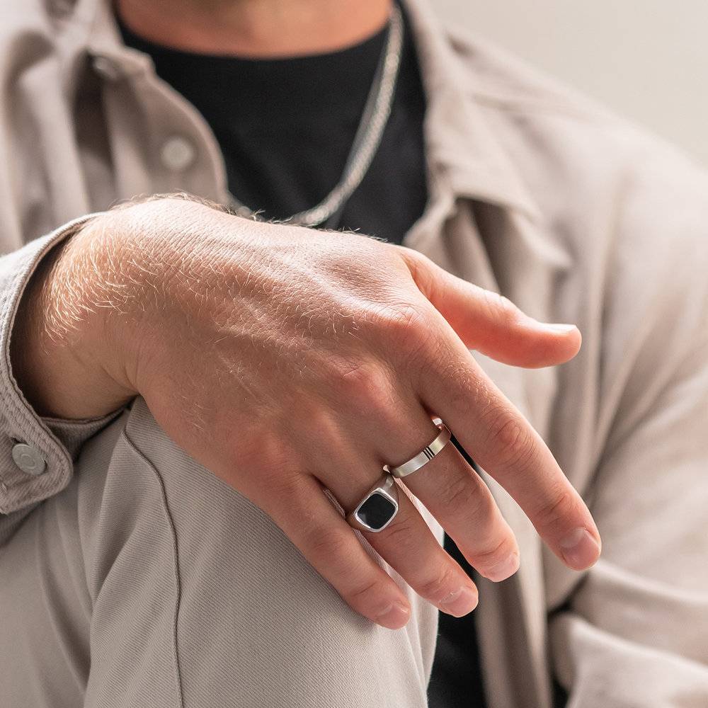 Passende Initialen Ring-Set für Pärchen - 925er Sterlingsilber-6 Passende Initialen Ring-Set für Pärchen - 925er Sterlingsilber-6 Produktfoto