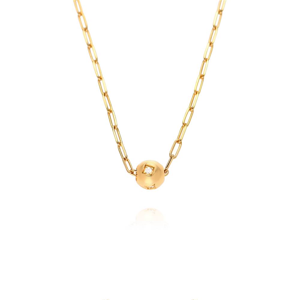 Maya Diamond Bead Pendant  Necklace in 18ct Gold Vermeil-1 product photo