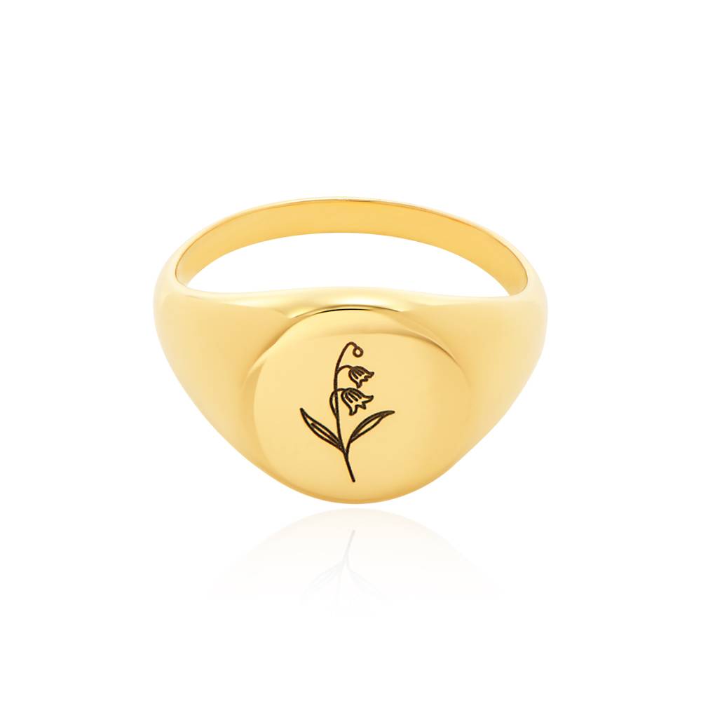 Prairie Geboortebloem Ring in Goud Vermeil