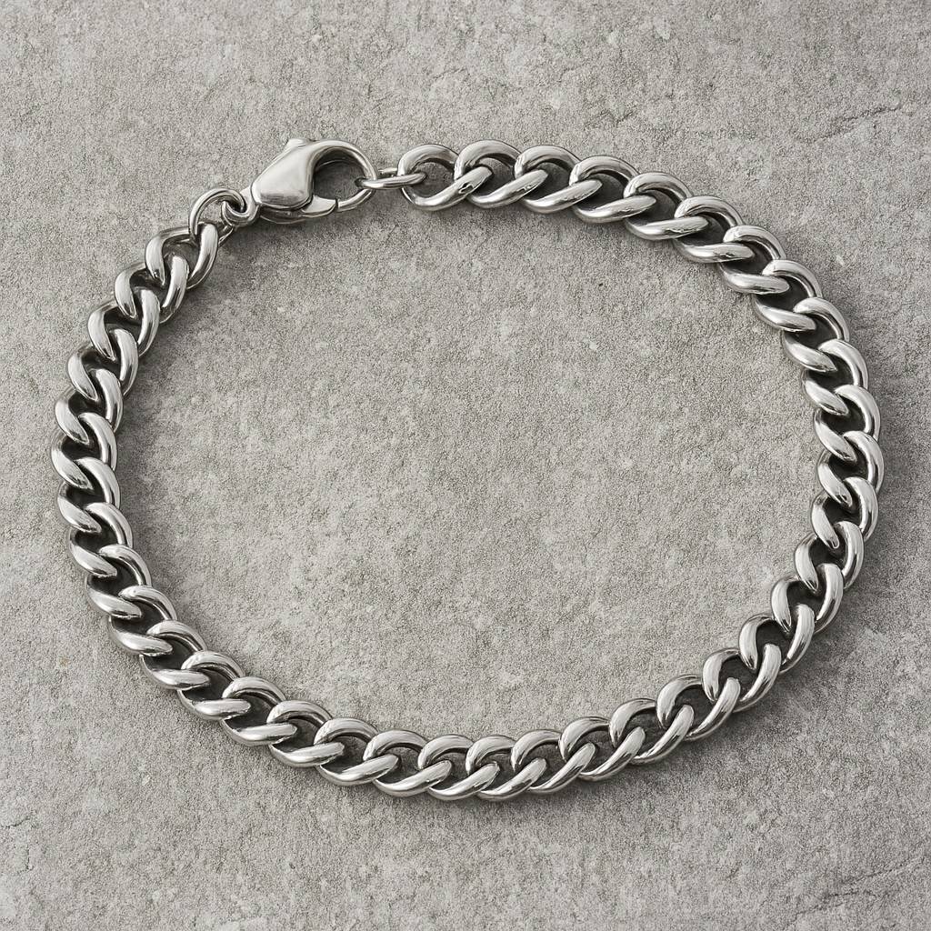 Kubanisches Gliederarmband für Männer - Edelstahl-2 Produktfoto