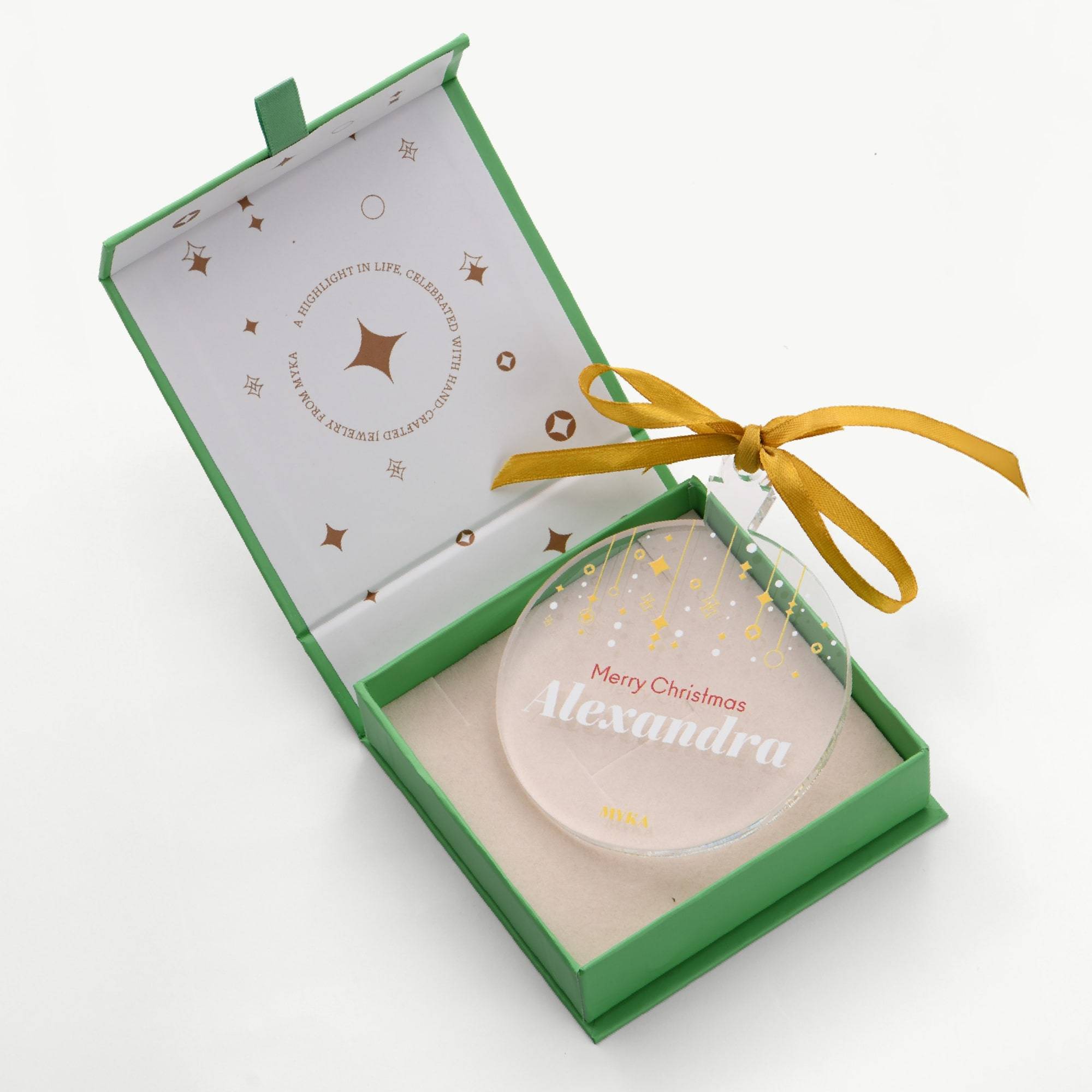 Merry Christmas Personlig Juleornament-4 produkt billede