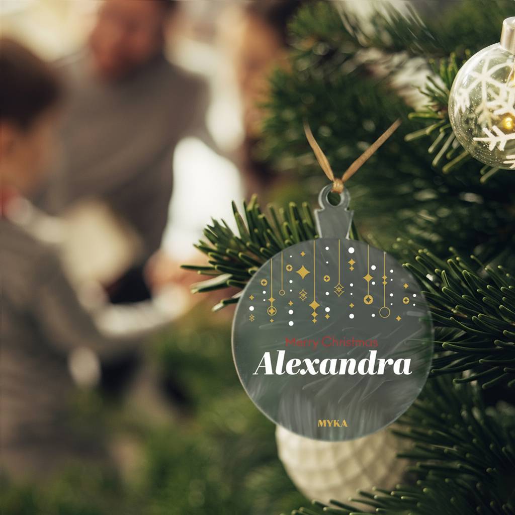 Merry Christmas Personlig Juleornament-5 produkt billede