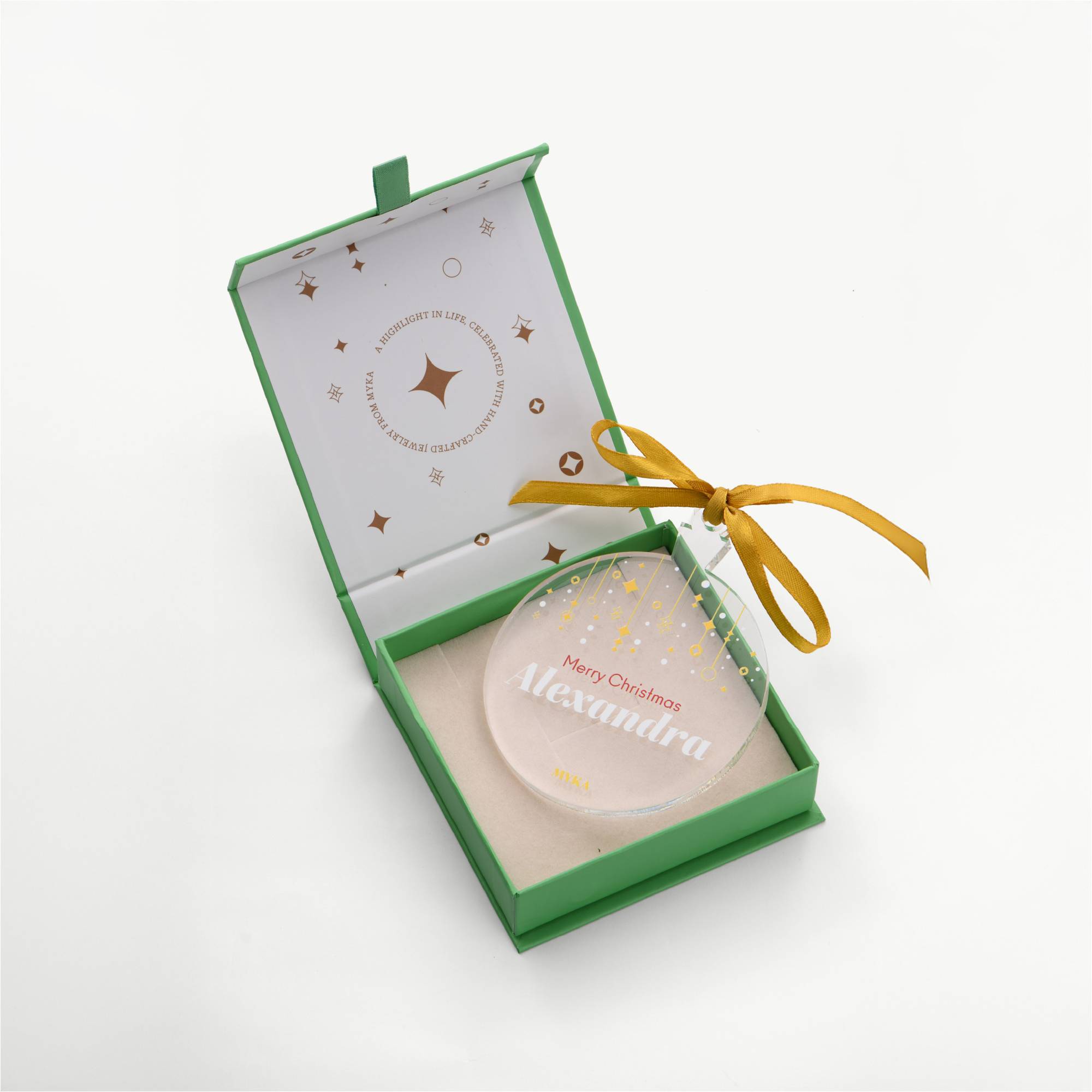 Merry Christmas Personlig Juleornament-4 Merry Christmas Personlig Juleornament-4 produkt billede