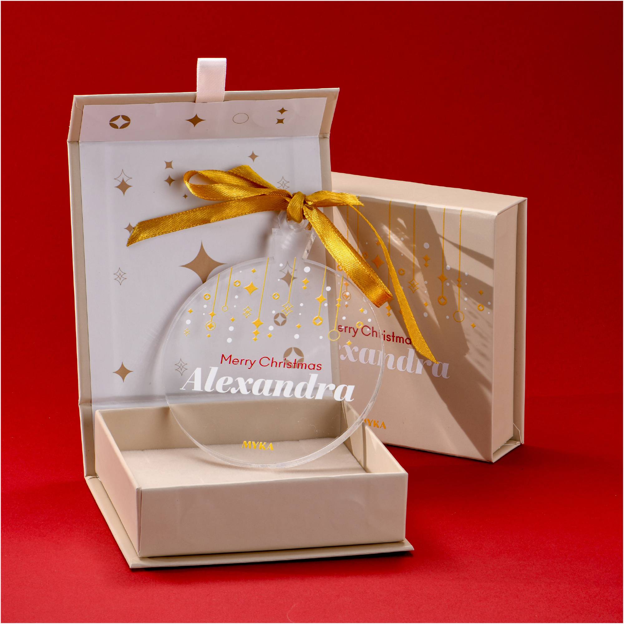Merry Christmas Personlig Juleornament-2 produkt billede
