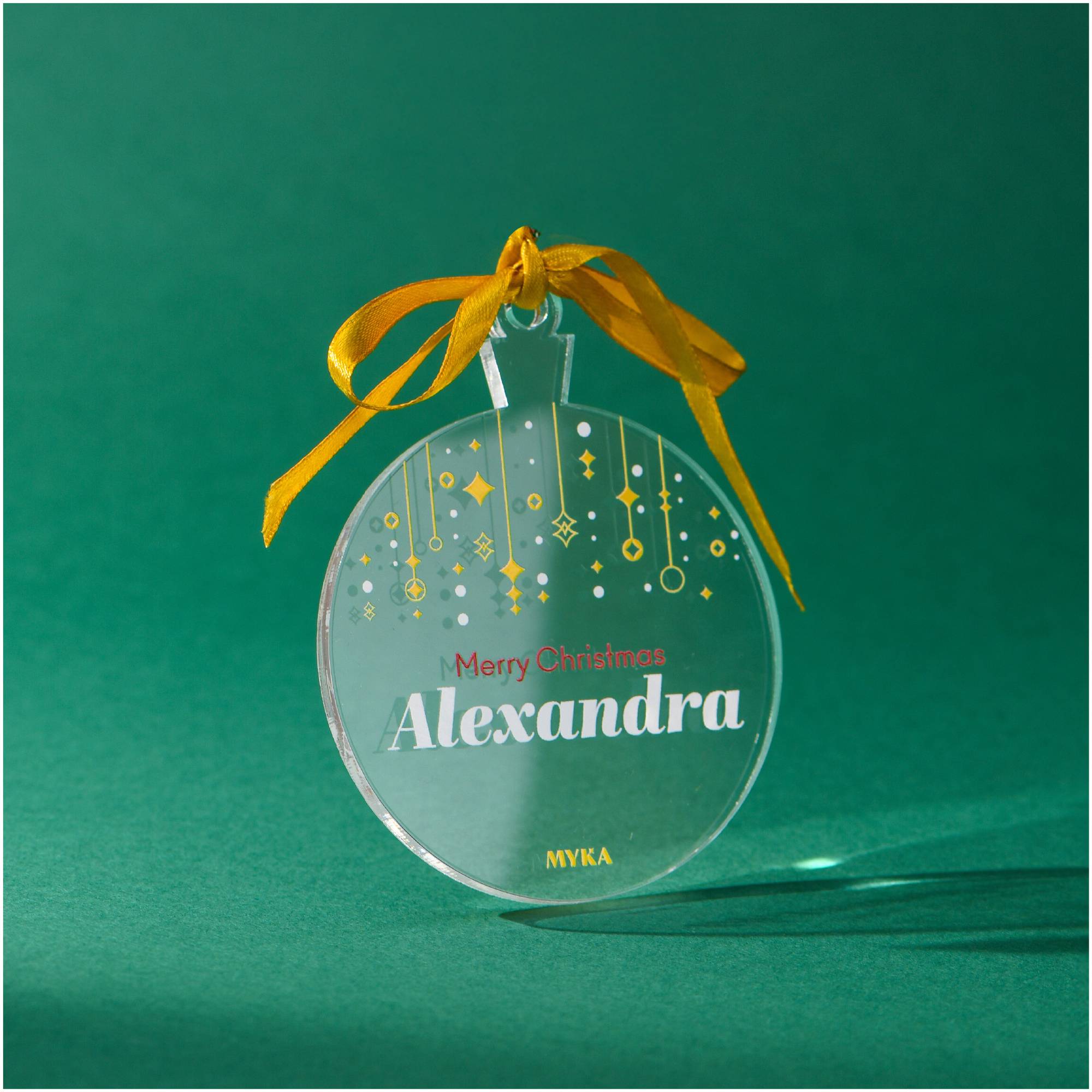 Merry Christmas Personlig Juleornament-3 Merry Christmas Personlig Juleornament-3 produkt billede