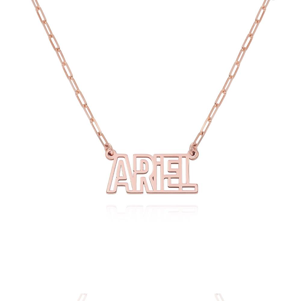 Outline Name Necklace in 18ct Rose Gold Plating-1 product photo