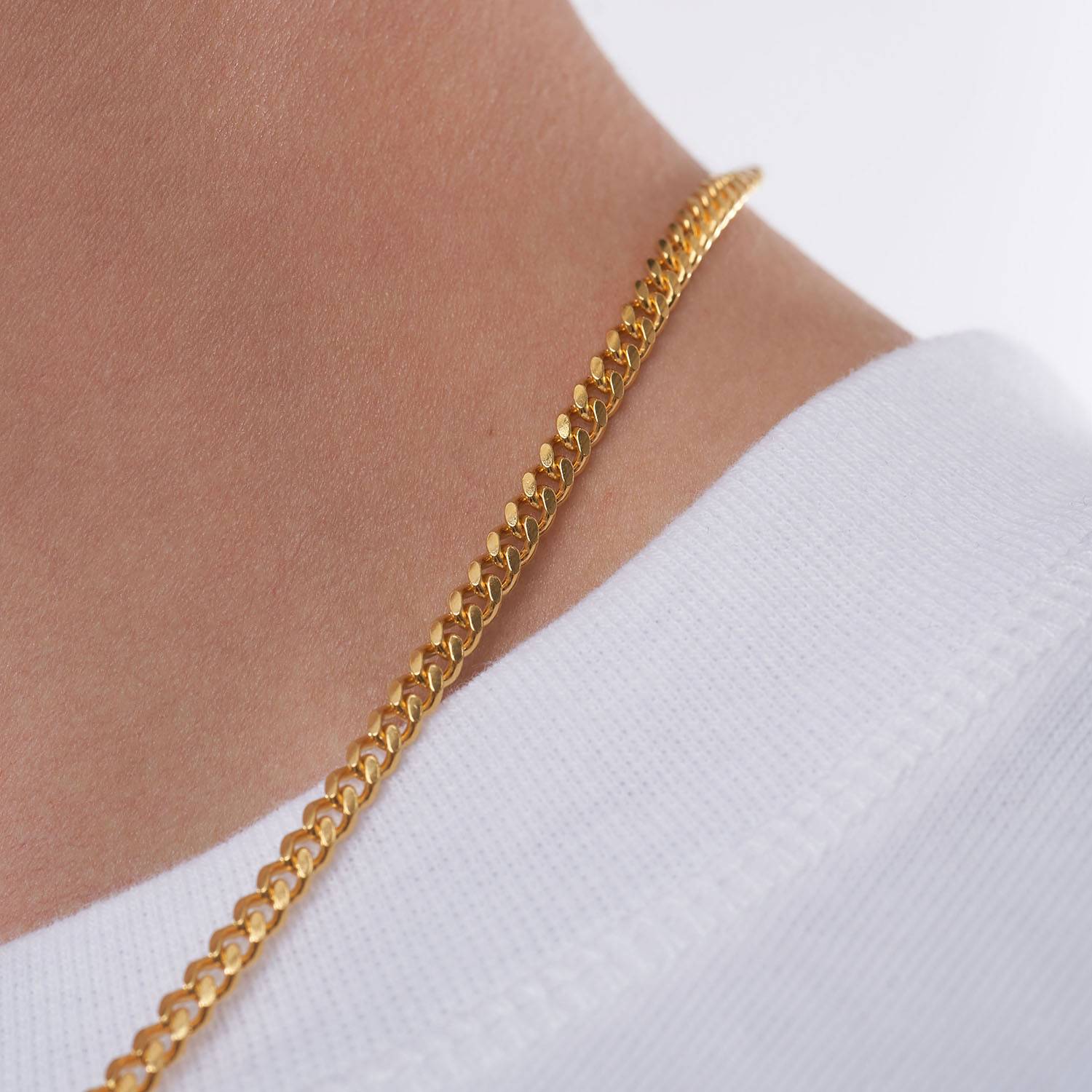 Miami Cuban Linked Chain - 3.5 mm - Gold Plated-1 product photo
