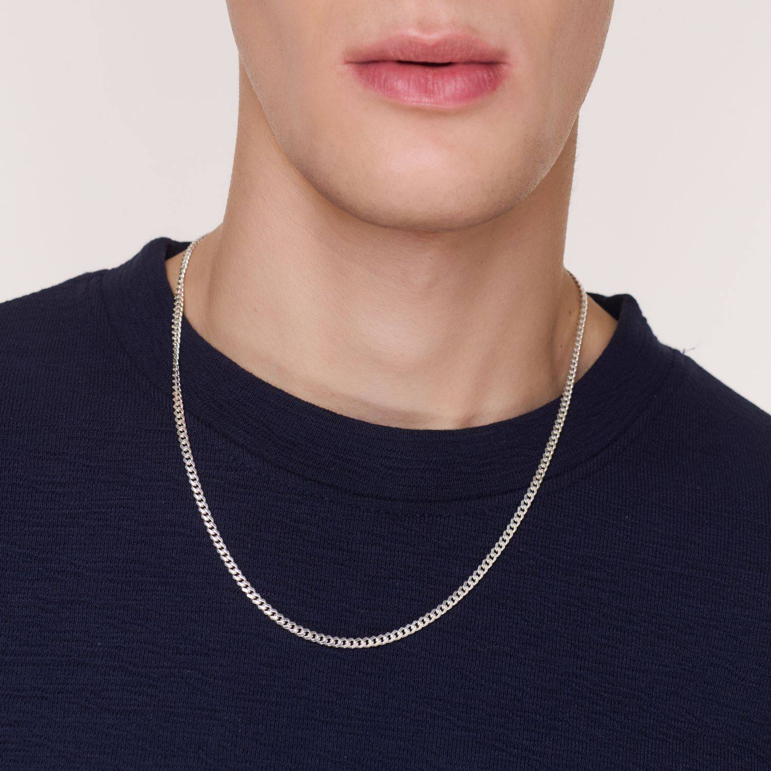 Miami Cuban Link Chain in Sterling Silver-4 product photo