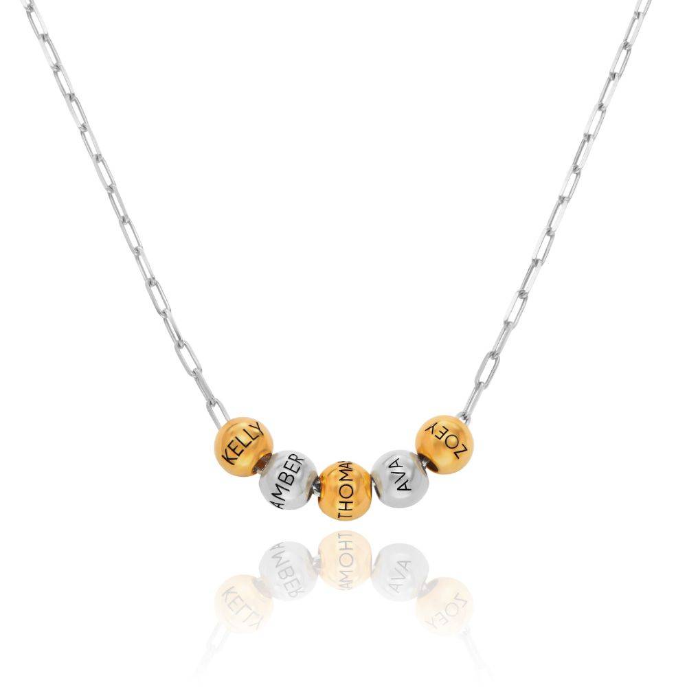 Balance Schakelketting met Gemixte Materialen - Zilveren Ketting