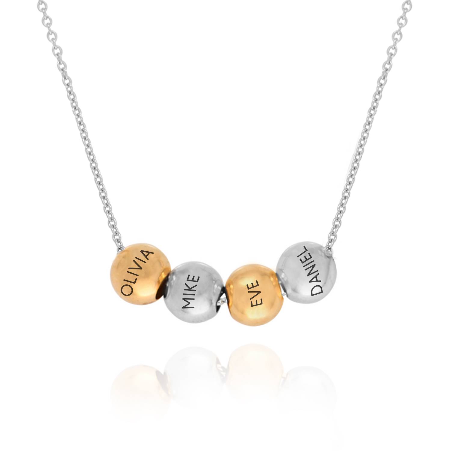 Mixed Metals Balance Charm Necklace with Sterling Silver Chain-3 product photo