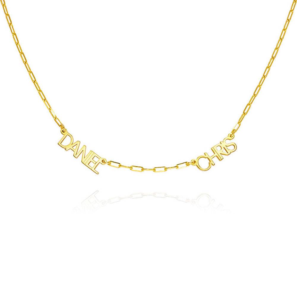 Modern Multi Name Necklace in 18ct Gold Plating-3 product photo