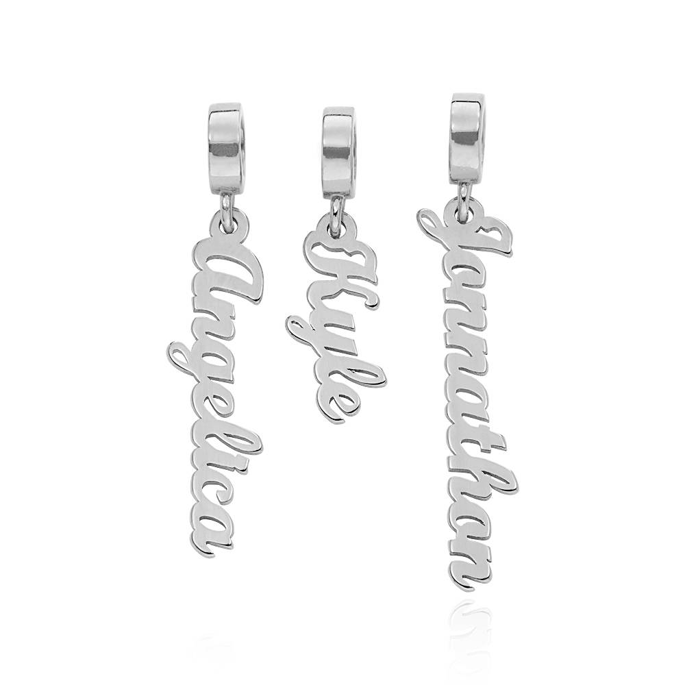 Modern Vertical Name Pendant in Sterling Silver-1 product photo