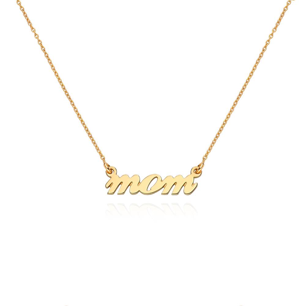 Mom-Halsband med Kursiv Stil i 18K guld Vermeil-1 produktbilder