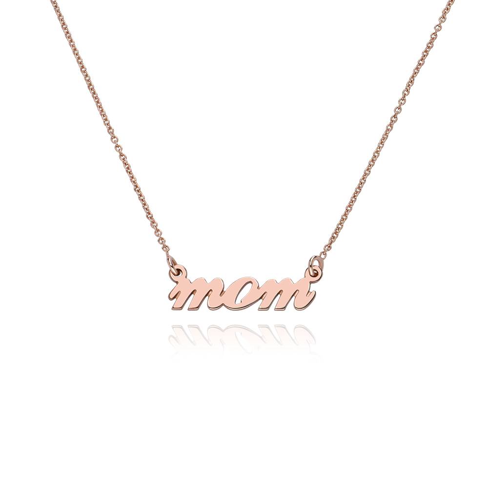 Cursieve MOM Ketting in Rosé Verguld