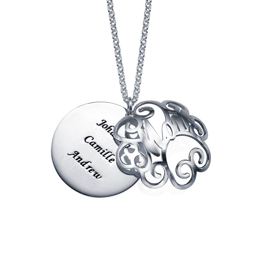 Mom Necklace with Back Engraving-2 product photo