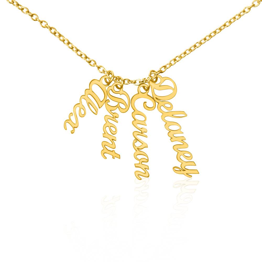Multiple Vertical Name Necklace in 18K Gold Plated Stainless Steel-1 product photo